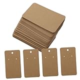 Cabilock Kraftpapier Ohrringkarten Im Retro-Stil Mit Aufhängeöse Zur Präsentation Von Ohrringen Halsketten Und Anderen Schmuckstücken Für Juweliergeschäfte Und Heimgebrauch