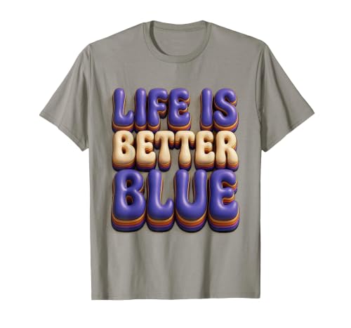 Life Is Better Blue Blueberry Design T-Shirt, Men, Slate Grey, 3X-Large