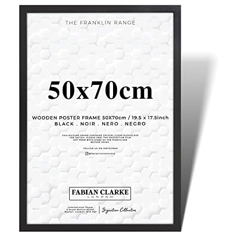 Fabian Clarke London® Large Black Picture Frame 50x70 Photo Frame 50x70cm for Wall Poster from The Franklin Range Cover