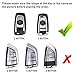 Jaronx Compatible With BMW Key Fob Cover 1'F20/2'F22/3'F30/4'F32/5'F10/6'F11/7'F01/X3 F25/X4 F26/M3 M4 M5 M6, Metal Keyfob Cover Carbon Fiber Pattern Silicone Rubber For BMW Key Accessories(1 Set)