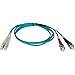 Tripp Lite 10Gb Duplex Multimode 50/125 OM3 LSZH Fiber Patch Cable (LC/ST) - Aqua, 5M (16-ft.)(N818-05M)