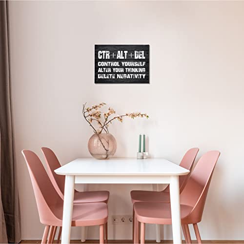 Biwsha Inspirational Quotes Ctrl Alt Del Vintage Canvas Wall Art Prints Decor For Home Bedroom Living Room Office，Funny Keyboard Themed Paintings Art Decor 11X14 Inches，Motivational Success Art Gifts #TOP4