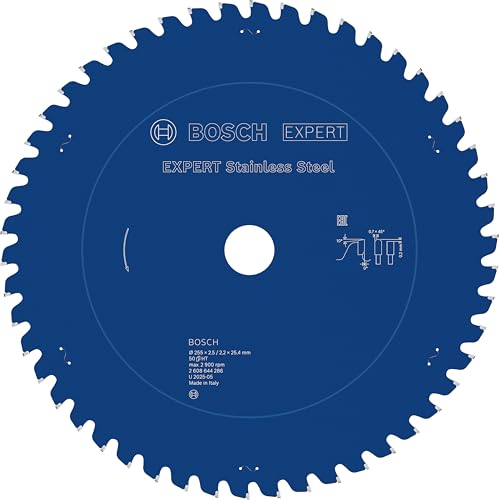 Bosch 1 x Expert Stainless Steel Circular Saw Blade (for Stainless Steel, Diameter mm, Professional Accessories Wired Metal Circular Saw)
