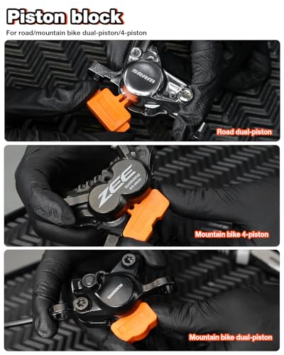 Image of Brake Bleed Kit for Shimano, TEKTRO, TRP Hydraulic Disc Brakes, Bike Brake Bleed Kit with 150ml Mineral Oil, 10 Brass Connectors, Visual Oil Cup & Storage Base