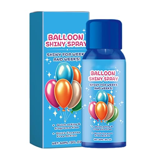 Ballon-Hochglanzspray,Ballon-Glanzspray,Ballonaufheller auf Basis - Sofortiger Hochglanzglanz, elegantes Finish, schnell trocknender 60-g-Sprühaufheller für dauerhaften Glanz auf Partys