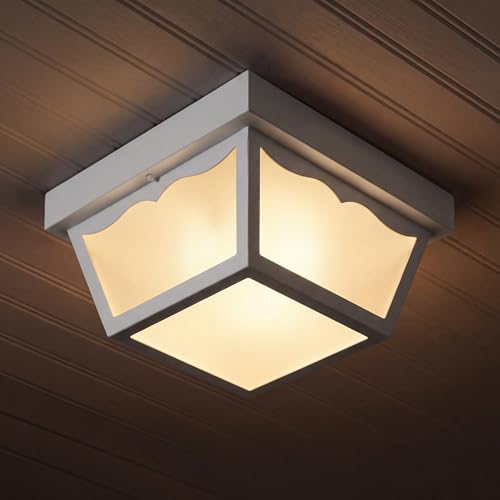 Progress Lighting 10.25" 2-Light Flush Mount Light, White by Progress Lighting - Used condition - Image 2