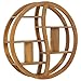 vidaXL Legno Massello di Teak Mensola Yin Yang Ripiano Scaffalatura Arredo Mobile Pensile Arredamento Libreria Scaffale 80x17,5x80 cm
