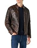 camel lederjacke herren schwarz  camel active Herren Lederjacke Jacke, Braun (Brown 052), 50