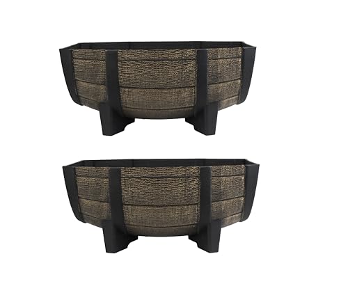 The HC Companies 16 Inch Whiskey Barrel Bowl Planter -