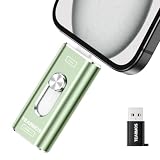 TEARMOS 512GB Photo Stick for iPhone Flash Drive, Memory Stick Phone Storage for Photos and Videos Files Backup, Compatible with iPhone iPad Android PC, Plug & Play, No App Required (Sage Green)