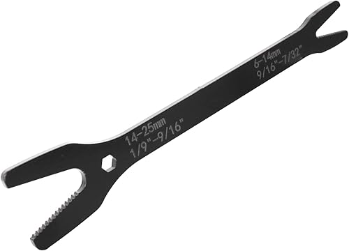 Vista 5 de Larcele Llave inglesa ajustable de doble extremo de 0.236-0.984 in, herramienta multifuncional para montar al aire libre o mantenimiento del Negro