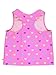 RuffleButts Girls UPF50+ Sun Protected Athletic Active Stretch Tank Top - Neon Pink Colorful Hearts, 4T