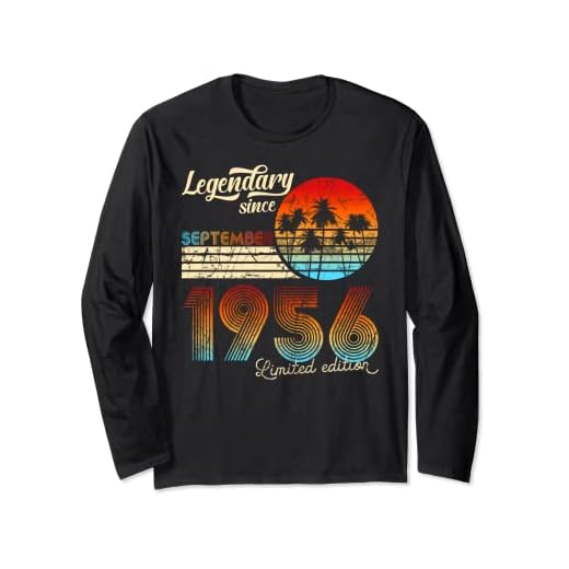 Legendario De Cumpleaños Desde Septiembre De 1956 Regalo Manga Larga