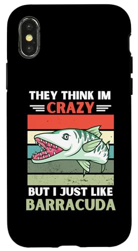 ���B���e�[�W They Think Im Crazy But I Just Like Barracuda Lover �X�}�z�P�[�X iPhone X/XS �p