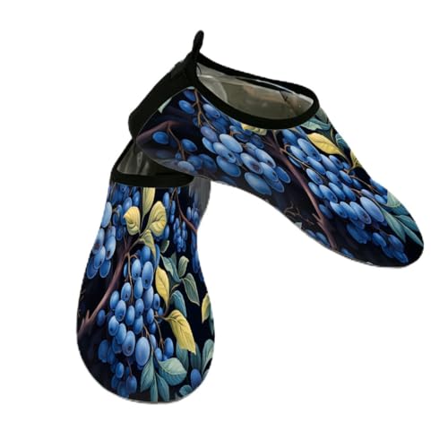 Blueberry Chaussures aquatiques légères pour homme et femme, séchage rapide, pieds nus, chaussettes aquatiques pour la plage, multicolore, 38/38.5 EU