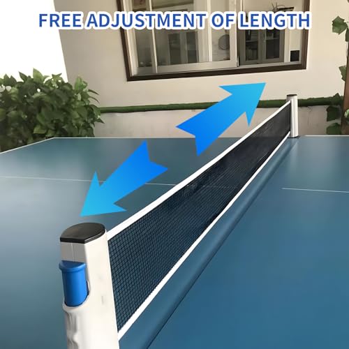 Vonavira Tischtennisnetz, Ausziehbares Tischtennis Netz für Tisch, Tragbares Tischtennisnetz für Jeden Tisch, Verstellbares Ping Pong Netz, Tischtennis Zubehör für Unterwegs