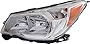 Evan Fischer Headlight Assembly Compatible with 2014-2016 Subaru Forester Halogen Chrome Bezel 2.5L Engine Driver Side