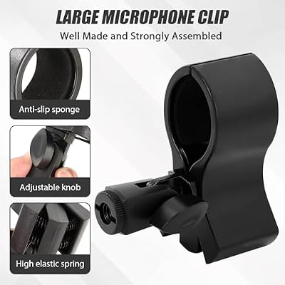 Premium Microphone Clip, Adjustable Mic Holder for Stand - Secure Your Microphone with Ease and Style