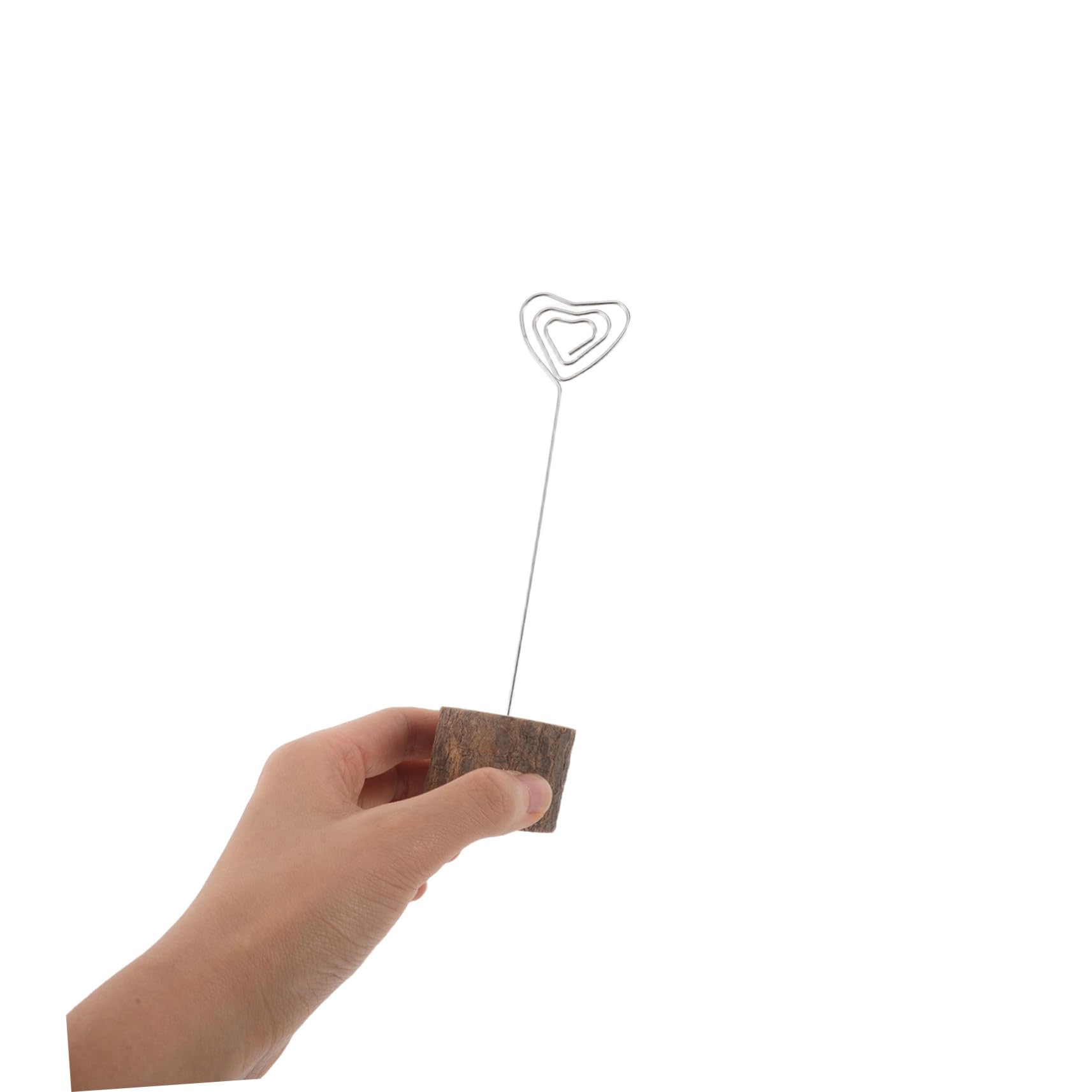 Garneck 20 Pezzi Porta Segnaposto in Legno Supporto Per Tavolo Per Feste Di Matrimonio Porta Biglietti Da Visita in Legno Titolare Della Carta Di Nome Silver