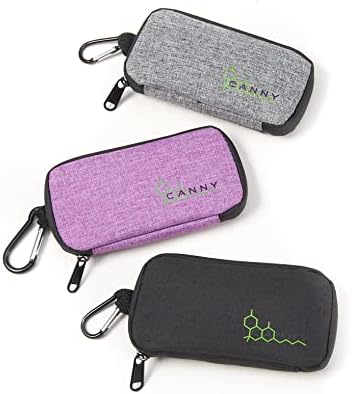 CANNY Pocket Smell Proof Bag – Pocket Size Odor Eliminating Travel Pouch. Smell Proof Container– Medicine Stash Case with Activated Carbon and Bamboo Charcoal (Black)