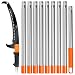 Grefinity Manual Pole Saw for Tree Trimming, 14 FT/4.0M Pruning Saw with 10-Section Stainless Steel Handle, Sharp Steel Blade, Easy to Carry and Extendable Design for Garden & Tree Maintenance