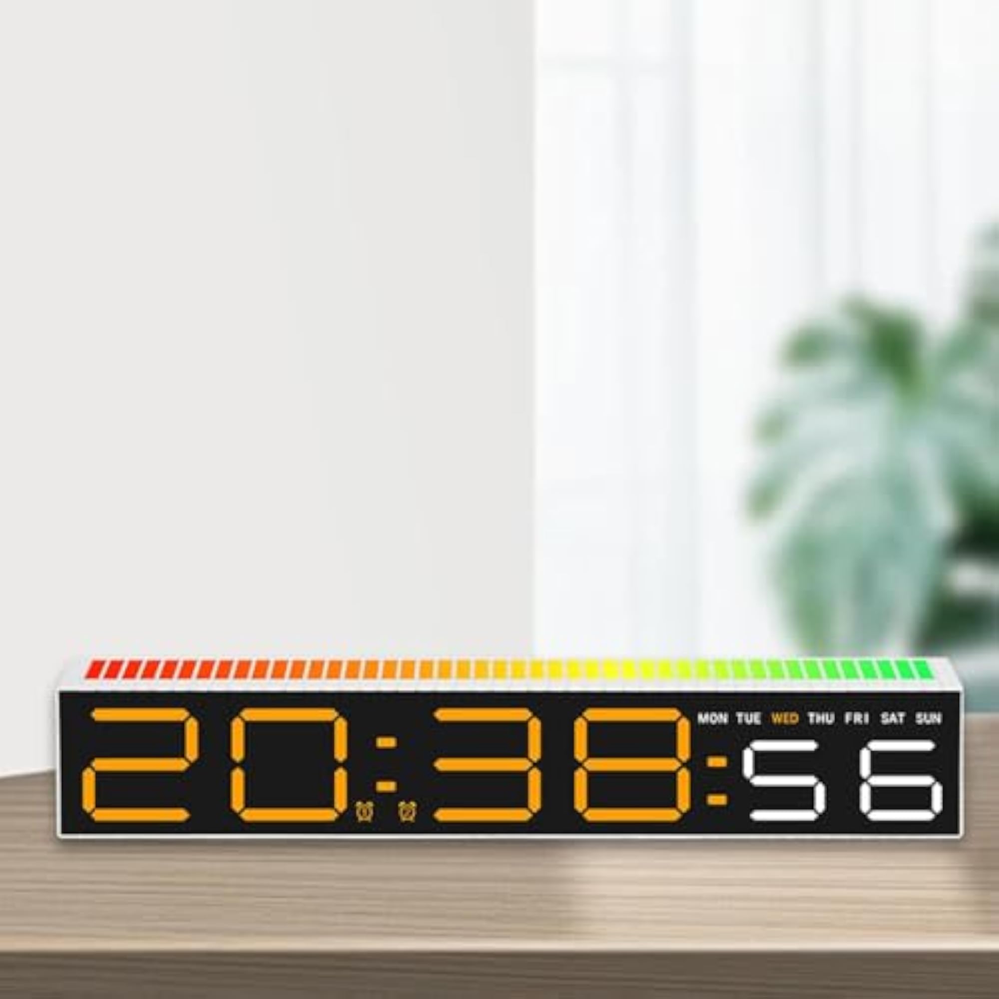 Digital Clock with 9 Interchangeable Colors, Gift for Musicians