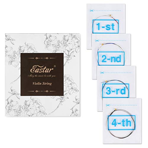 image for Eastar EVS-180A Violin String Set (G D A E) for 4/4 Violins, Steel Cor