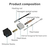 AubeamWenJ 1 Pcs Full Metal Hotend Extruder Print Head Kit Kobra 3 Hotend, Extra 1 Pcs High Temperature Hardened Steel 0.4mm Nozzles and 2 Pcs Silicone Socks for Anycubic Kobra 3 3D Printer
