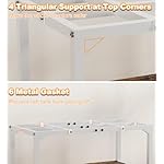 20 Gallon High Rimless Fish Tank Stand with Shelf for Storage, 2 Tiers Metal Aquarium Stand, Breeder Tank Turtle Reptile Terrariums Stand Rack for Home Office, 24" L x 12" W x 20.5" H, White - Image 5