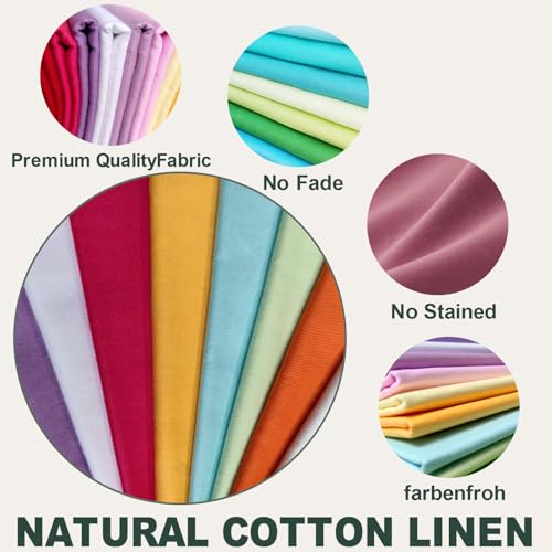 Patchwork Stoffe Baumwollstoff 50 Stück 20×20cm – Bunte Stoffreste zum Nähen – 100% Baumwolle – Precut Fabric Squares für DIY Quilten & Basteln – Stoffpaket Meterware für Kinder & Erwachsene