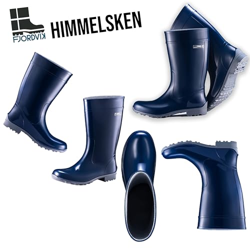 Fjordvik Himmelsken Gummistiefel | Wasserfest und schmutzabweisend | Perfekt für Outdoor-Aktivitäten | Farbe: blau, Gr.:41 / UK 7-7.5