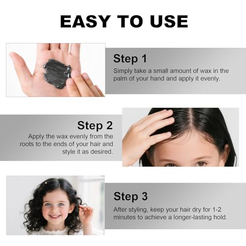 Cera de Color Temporal para Cabello 2.12 oz Negra Lavable miniatura 6