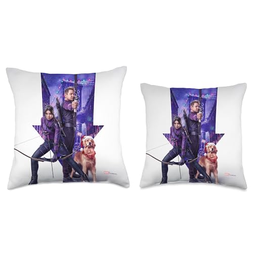 Coussin Marvel Hawkeye oreiller décoratif multicolore Kate Clint Pizza Dog