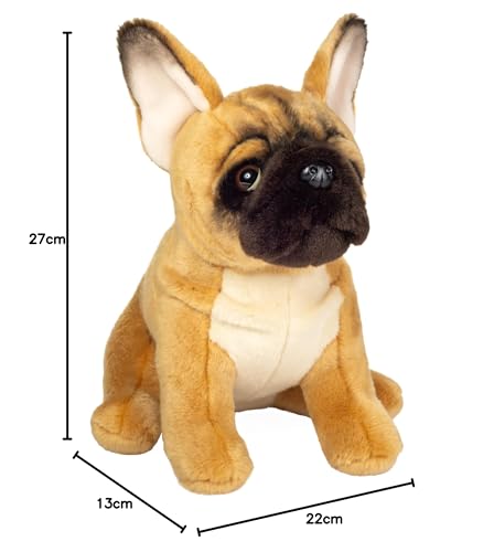Teddy Hermann 91987 Französische Bulldogge 27 cm, Sonderedition Lieblingshunde, Kuscheltier mit idealem Recyclinganteil (Füllmaterial)