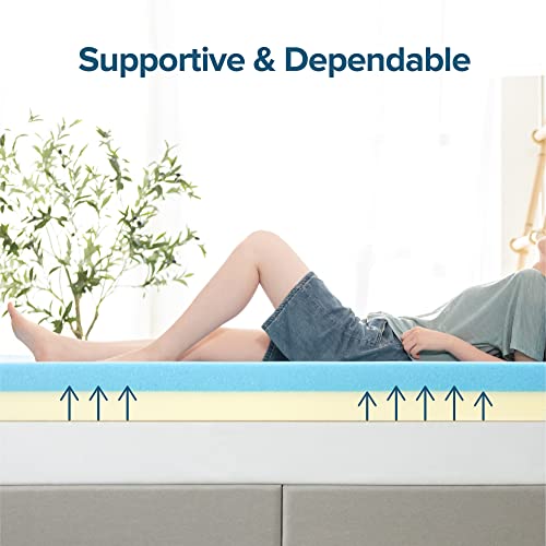 Image of Sleep Master 4 inch Dual Support Gel Memory Foam Topper - Twin