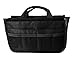 RW Collections Handbag Organizer, Liner, Sturdy Nylon Purse Insert (Medium, Black)
