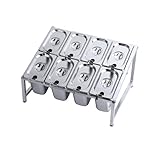 Dispensador de tapas de pizza de acero inoxidable, diseño telescópico para una fácil distribución de condimentos e ingredientes, perfecto para cocinas de restaurantes y hogares