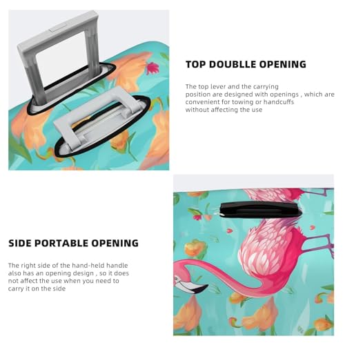 Travel Luggage Covers For Suitcase, Elegant Flamingo Elastic Suitcase Protector Washable Anti-Scratch Suitcase Baggage Cover Luggage Protector Fits 18-32 Inch Luggage4