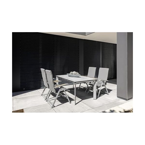 KETTLER Diamond Multipositionssessel Silber Flanelle