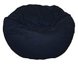 Ahh! Products Cotton Washable Bean Bag, Black, Large