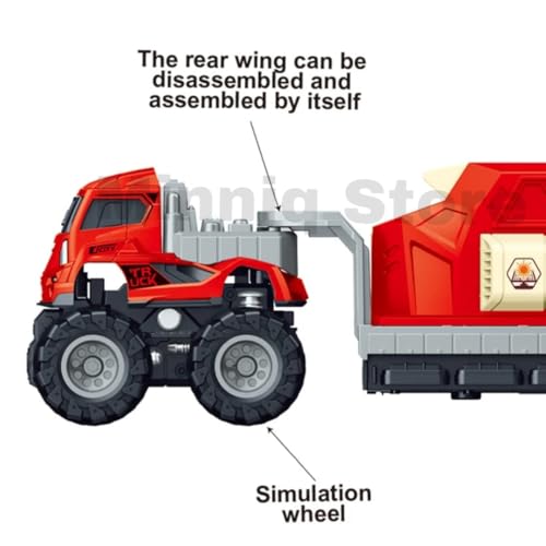 Image of Engineering & Solar Transport Truck 1:43 Metal Toys Alloy Diecast Truck Set Toy, Diecast Miniature Car Model Best Birthday Gift for Kids[Multicolor = Pack of 2 Truck]