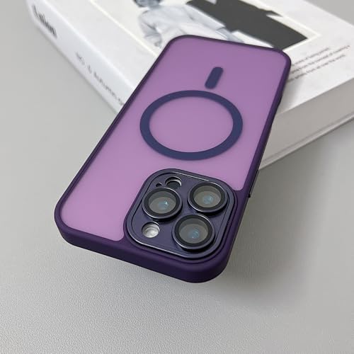 Coque mate iPhone 15 Pro translucide avec aimant intégré et antichoc