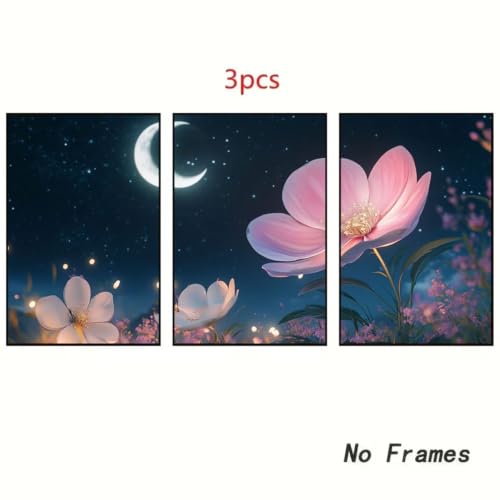 Anti Stress Artisanat Peinture Diamant Fleur Lune 45x60 pour s'apaiser - 7