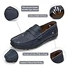 Rusffes Men's Loafers Flat Slip-on Driving Shoes Breathable Casual Moccasin Shoes Navy 9.5uk #1