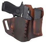 Versacarry Commander Pro Leather Holster – Sizes to Fit Most Pistols - Outside The Waistband Carry – Holds Spare Magazine – USA Crafted – Optics Compatible – 2024 – Hand Crafted in Texas – Size 1