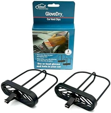 Jokari Set of 4 Car Vent Clips for Drying Wet Gloves and Hats. Attach to Vehicle Air Vents to Dry with Heat in Winter or Air Conditioning in Summer. Compact and Easy-to-Use Hanging and Drying Solution image 5