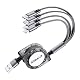 SDBAUX Multi-Ladekabel 4 in 1, 1 Meter mit 3.1A Ladegeschwindigkeit