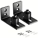 SMARTSTANDARD Sliding Barn Door Bottom Adjustable Floor Guide Floor Guide Roller (Black) 2 PCS