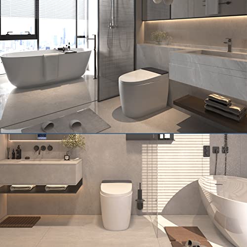Aozita Smart Toilets For Foot Sensor Flush, One Piece Modern Bidet Toilet With Auto Flush, Heated Seat, Warm Water And Dry #TOP4