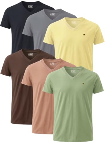T-Shirts col en V homme lot de 6 hauts légers pour le sport le travail et la maison